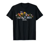 Floral Quote Cat Hair Don't Care T-Shirt