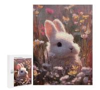 Floral Rabbit Fantasy Puzzle 1000 Teile Schwer Puzzle Spielzeug Lernspiel Impossible Herausforderungsspielzeug Für Erwachsene Kinder 500 PCS
