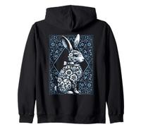 Floral Rabbit Perfect Cute Bunny for Easter Zip Hoodie