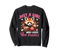Floral Red Panda Lover Women Just A Girl Who Love Red Pandas Sweatshirt