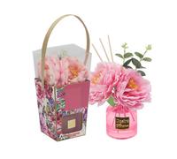 Floral Reed Diffuser 200Ml Pink Peony Air Freshener Home Fragrance Decor Gift