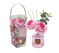 Floral Reed Diffuser 200Ml Pink Rose Air Freshener Home Fragrance Decor Gift