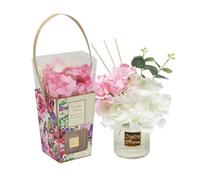 Floral Reed Diffuser 200Ml White And Pink Hydrangea Air Freshener Home Decor
