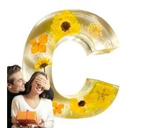 Floral Resin - Alphabet Lamp, Resin Decorative Light | Creative Accent Lights for Home Flower Night Lamp Personalized Color Casu