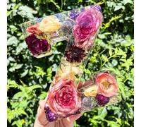 Floral Resin Night Light - 26 Letter Simulated Flower Lamp, Dried Flower Letters, Perfect for Mother or Wife, Mother's Day
