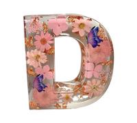 Floral Resin Night Light, Floral Resin Night Light Letter Flower Lamp Creative 26 Letters Simulated Flower Night Light Personalized Flower Resin Letter with Led Light Home Decorations for Her