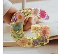 Floral Resin Night Light, Floral Resin Night Light Letter, Pressed Flower Resin Letters with LED Light, for Mother, Wife, for Her, Mother's Day Gifts