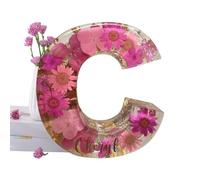 Floral Resin Night Light, Floral Resin Night Light Letter, Pressed Flower Resin Letters with LED Light, for Mother, Wife, for Her, Mother's Day Gifts