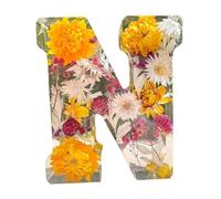 Floral Resin Night Light Letter, Dried Floral Resin Letters Night Light, Floral Resin Alphabet Night Light, Pressed Flower Resin Letters with LED Light, Creative Table Light Night Lamp for Bedroom