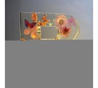 Floral Resin Night Light, Pressed Flower Resin Letters with LED Light, Floral Resin Night Light Letter, Creative Floral Night Lamp, Dried Flower Letters Night Light, for Mother's Day