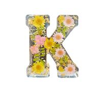 Floral Resin Night Light Resin Letters with Flowers, Floral Resin Night Light Letter Floral Resin Letters with Flowers Gift for Mom Wife Girlfriends (K)