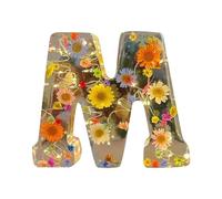 Floral Resin Night Light Resin Letters with Flowers, Floral Resin Night Light Letter Floral Resin Letters with Flowers Gift for Mom Wife Girlfriends (M)