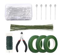 Floral Ribbon for Artificial Flowers, Green Floral Ribbon 1.2 cm, Set Ties for Gardening Weddings Decorations Scrapbooking Floral Arrangements