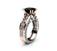 Floral Ring Separation Rose Fashion Color Gold Engagement Wedding Women Rings Ring for Little Girls (5, 5)