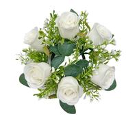 Floral Rings - Handmade Spring Flower Wreaths, Decorative Holder Rings, Silk Leaf Garlands | Perfect for Engagement Proposal Birthday Reception Wedding Home Party Centerpiece Decoration