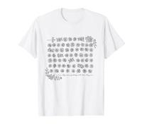 Floral Rosary Prayer Beads Mary Devotion Religious Faith Value Graphic T-Shirt, Men, White, S