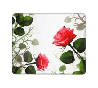 Floral Rose Ivy with Leaves Spring Mouse Pad Waterproof Gaming Mousepad for Office Computer Mousepads for Desk Pad with Non-Slip Rubber Base Washable Cloth Mouse Mat 8.3 x 10.3 in