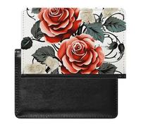 Floral Rose Ivy with Leaves Spring Passport Holder,Compact Lightweight Waterproof Passport Cover, Portable Stylish Travel Wallet Accessories for Women Men