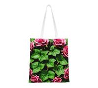 Floral Rose Ivy With Leaves Spring Print Reusable Bag Lightweight Bags Foldable Eco-Friendly All-Seasons Versatility Trendy