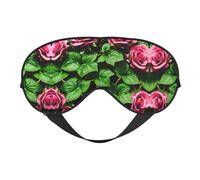Floral Rose Ivy with Leaves Spring Print Soft Eye Mask - Comfortable Sleep, Elastic Nighttime Shade, Eye Covers for Travel, Meditation
