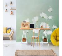 Floral Rose Mural Photo Wallpaper Botanical Daisy Wall Murals for Living Room Bedrooms 200x140 cm Mural Wallpaper Backdrop Wall Interior Decor 3D Effect Murals Restaurant Hallway