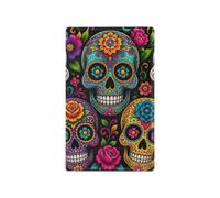 Floral Rose Skull Black Blank Wall Plates, 4.50 x 2.76 Inches, PC Wall Plates for Unused Switches, Unused Outlet Cover