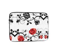 Floral Rose with Leaves Spring Print Laptop Case â€“ Slim & Lightweight Computer Sleeve Fits 17 inch 10-17 Inch Laptops, Perfect for Travel