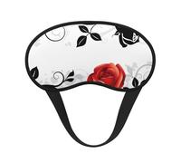 Floral Rose with Leaves Spring Print Sleep Mask for Side Sleepers Cute Blackout Eye Mask Shades Cover for Home or Travel