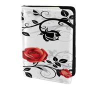 Floral Rose With Leaves Spring Printing Passport Holder, Travel Essentials,Card And Passport Anti Theft Wallet,Sized To Fit All Standard Passports