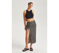 Floral Ruched Side Midi Skirt Urban Bliss Multi 8