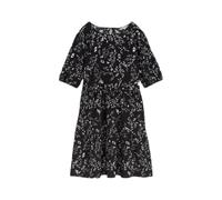 Floral Ruffle Short Dress Women Tom Tailor Denim Noir S