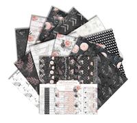 Floral Scrapbook Paper Pad 12" x 12"，24 Sheets/24 Designs Double-Sided，Vintage Texture Pattern Paper DIY Decorative Card Papers for DIY Cards, Junk Journals , Album Decor (A)