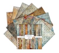 Floral Scrapbook Paper Pad 12" x 12",24 Sheets/24 Designs Double-Sided,Vintage Texture Pattern Paper DIY Decorative Card Papers for DIY Cards, Junk Journals , Album Decor (D)