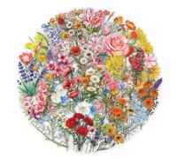 Floral Scrapbook Stickers 60pcs Transparent PET Watercolour Flower Designs for Journals Laptops Bottles Botanical Aesthetic Pack for Teens Adults DIY Craft Decoration