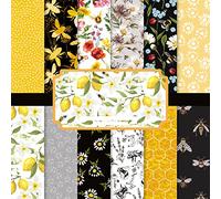 Floral Scrapbooking Paper Pads 24 Sheets Vintage Scrapbook Paper Flowers Patterned Paper Single-Sided Decorative Cardstock Paper Pack Journaling Background Paper for Photo Album Scrapbook, 15.2x15.2cm