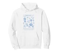 Floral Scripture Christian 2 Timothy 1:7 Women Pullover Hoodie