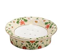 Floral Self Draining Soap Dish, Vintage Round Soap Tray(Style B)