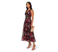 Floral Sequin Ankle Dress Adrianna Papell Black 8