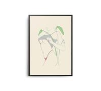 Floral Sexy Women Line Art Poster Matisse Picasso Style Canvas Painting For Living Room Home Decor Mural 21x30cm No Frame