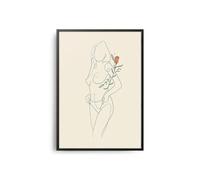 Floral Sexy Women Line Art Poster Matisse Picasso Style Canvas Painting For Living Room Home Decor Mural 21x30cm No Frame
