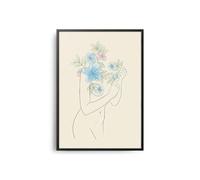 Floral Sexy Women Line Art Poster Matisse Picasso Style Canvas Painting For Living Room Home Decor Mural 30x40cm No Frame