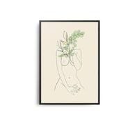 Floral Sexy Women Line Art Poster Matisse Picasso Style Canvas Painting For Living Room Home Decor Mural 30x40cm No Frame