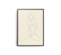 Floral Sexy Women Line Art Poster Matisse Picasso Style Canvas Painting For Living Room Home Decor Mural 50x70cm No Frame