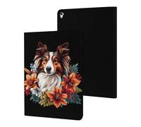Floral Sheepdog Dog Flower Tablet Case Compatible with ipad Pro/2016 ipad Pro (9.7in) Protective Case Cover Tablet Stand Cover