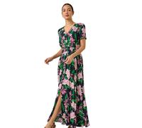 Floral Shirred Maxi Dress Roman Pink 10