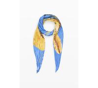Floral Silk Scarf Women's Desigual Bleu TU