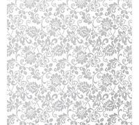 Floral Silver Metallic Fablon Heritage Self Adhesive Film 2 m X 45 cm Vinyl