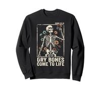 Floral Skeleton Dry Bones Come to Life Ezekiel 37:10 Faith Sweatshirt