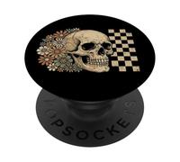 Floral Skull Graphic Cute Spooky Halloween Summer PopSockets Adhesive PopGrip