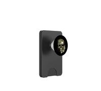 Floral Skull Graphic Tees - Halloween Floral Skull Design PopSockets PopWallet for MagSafe